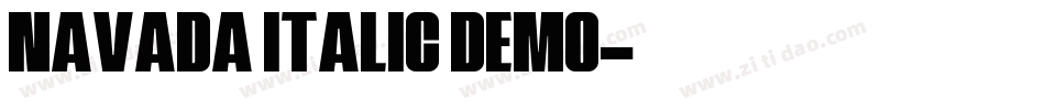 Navada Italic Demo字体转换